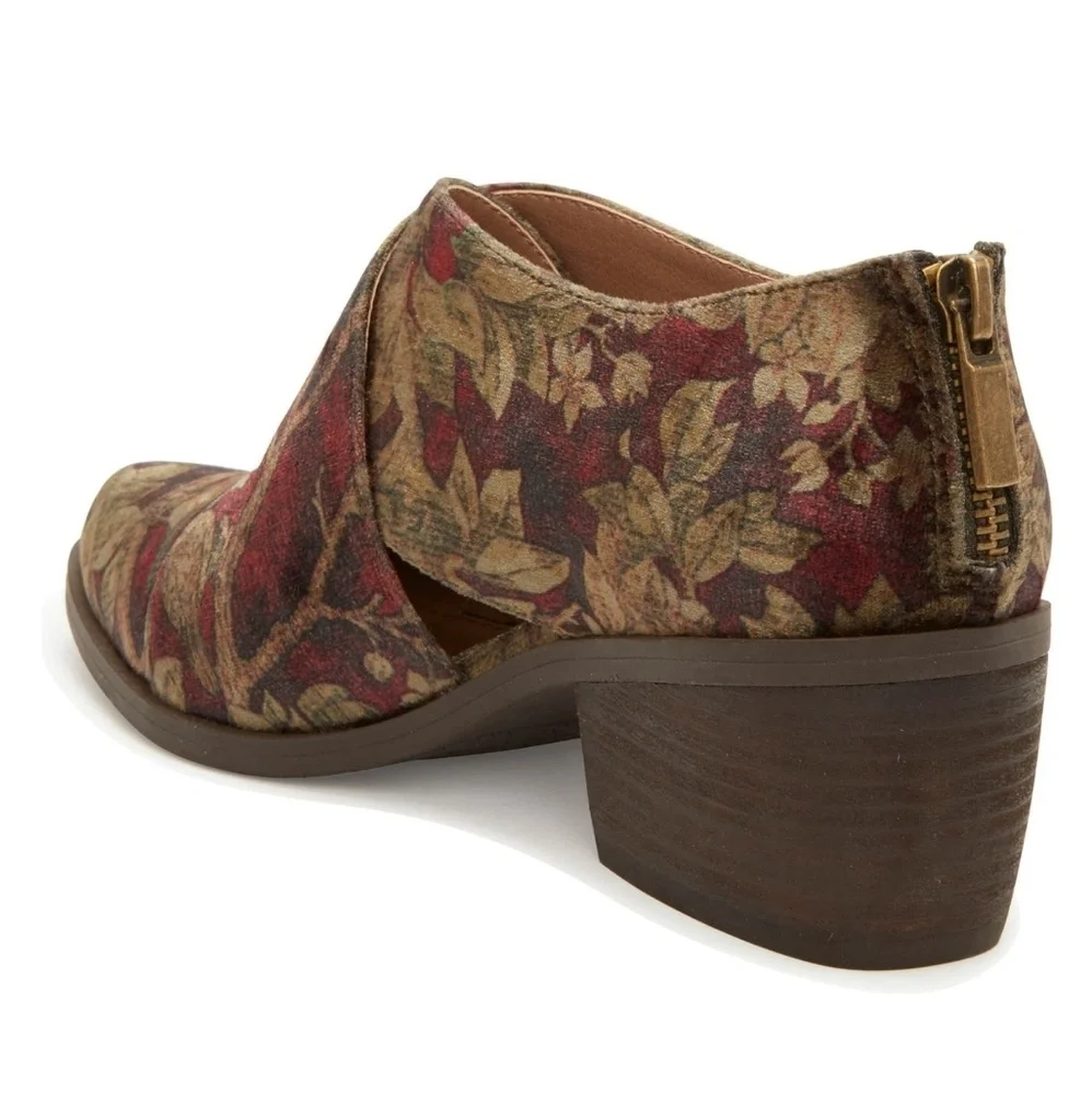 Chic Adam Tucker Velvet Floral Booties - Picture 5 of 6